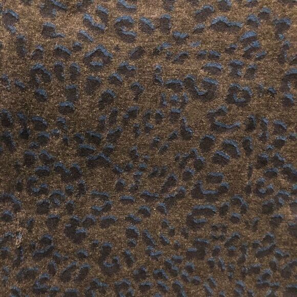 Loft Leopard Print Grey Blue Sweater Dress XS - Picture 5 of 7